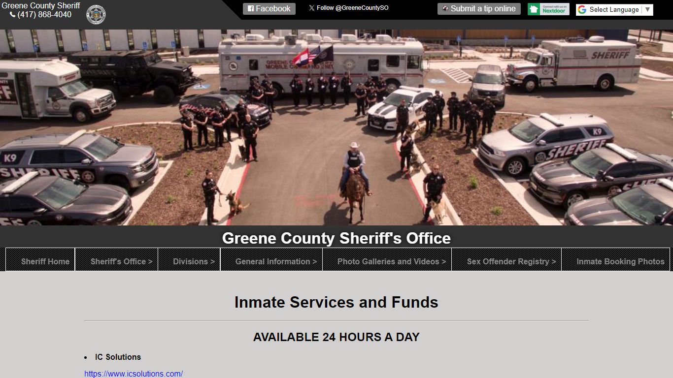 Inmate Services and Funds - Greene County, Missouri